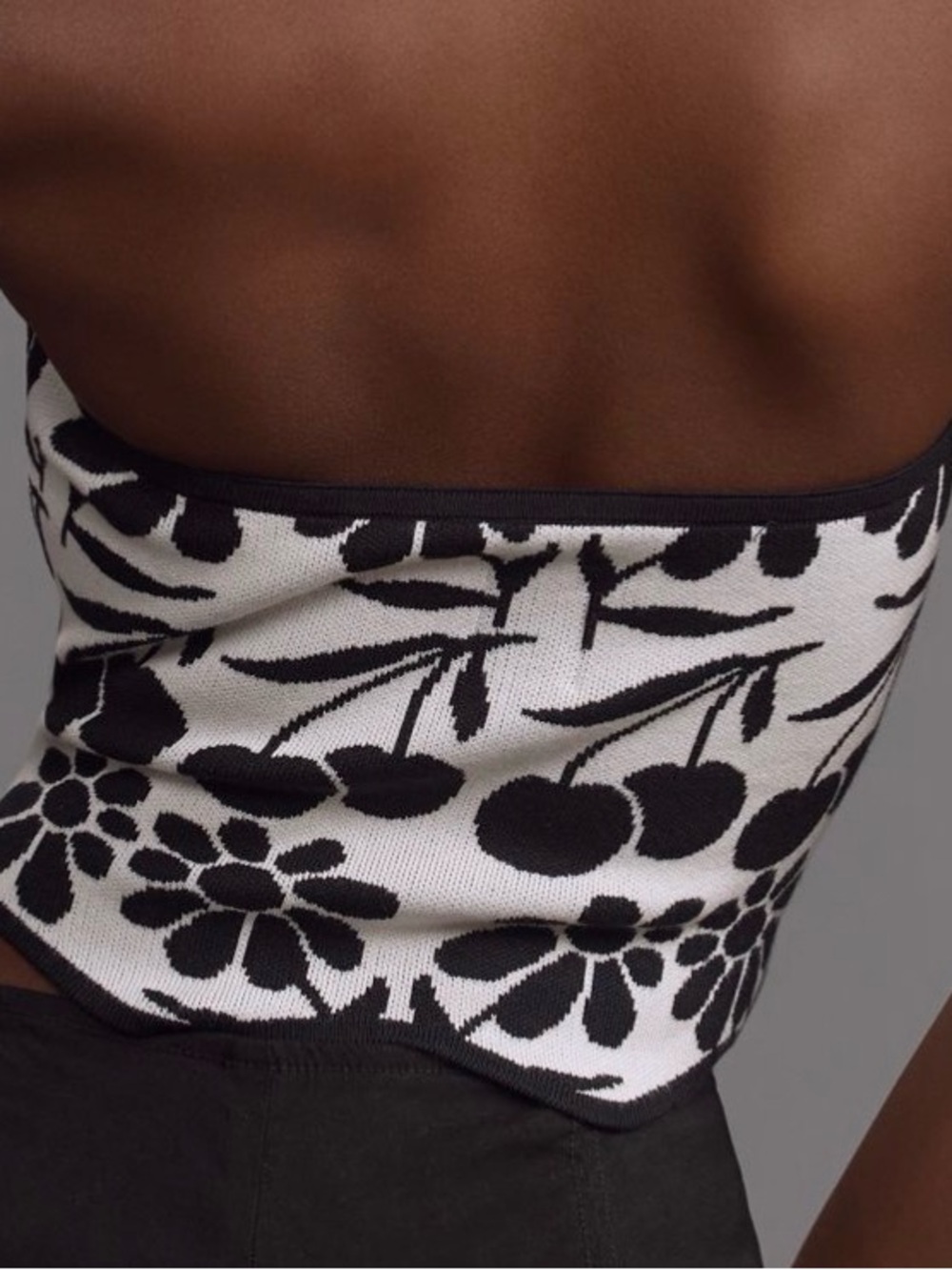 Anthropology- Agathe Marty Printed Scallop Sweater Tube Top - Picture 2 of 9